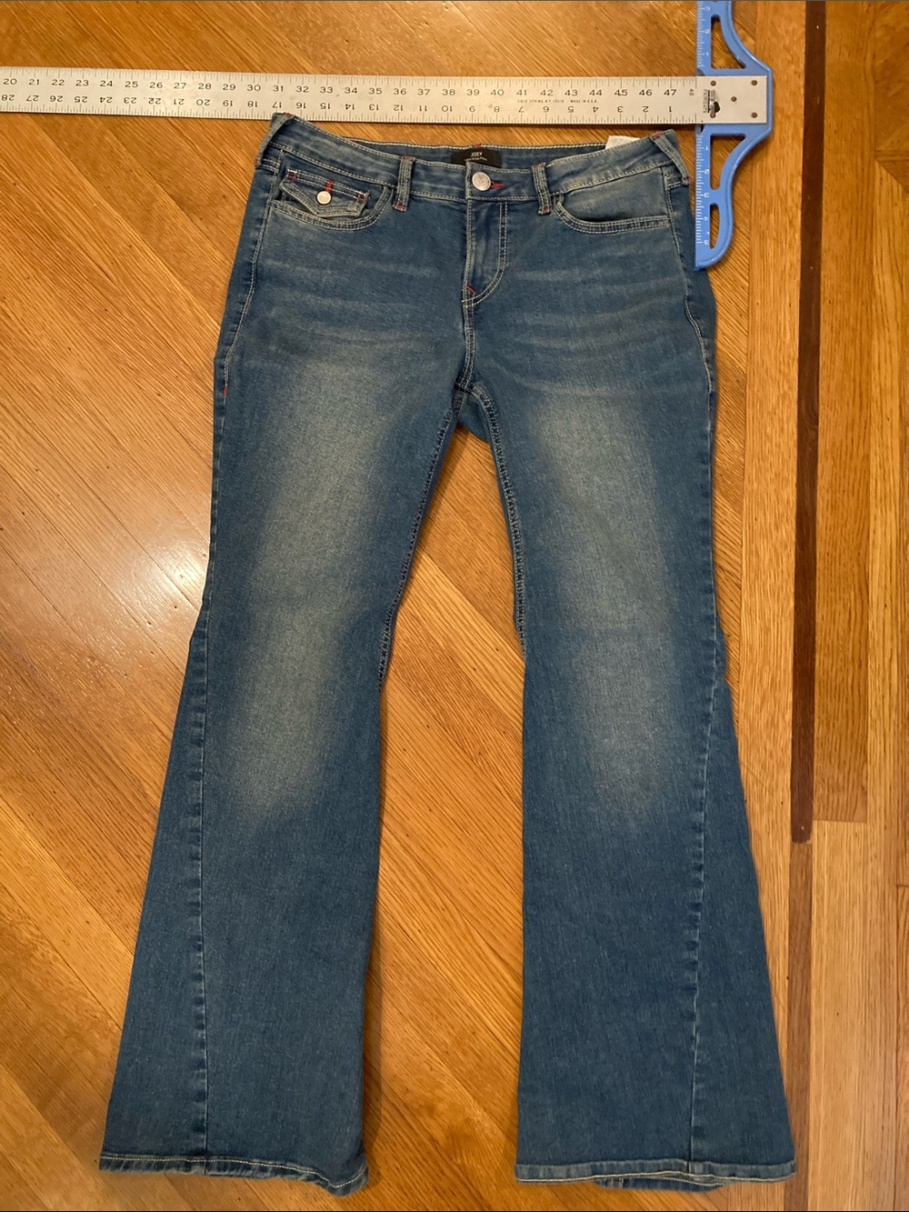 True Religion Joey Blue Flared Stretch Denim Jeans